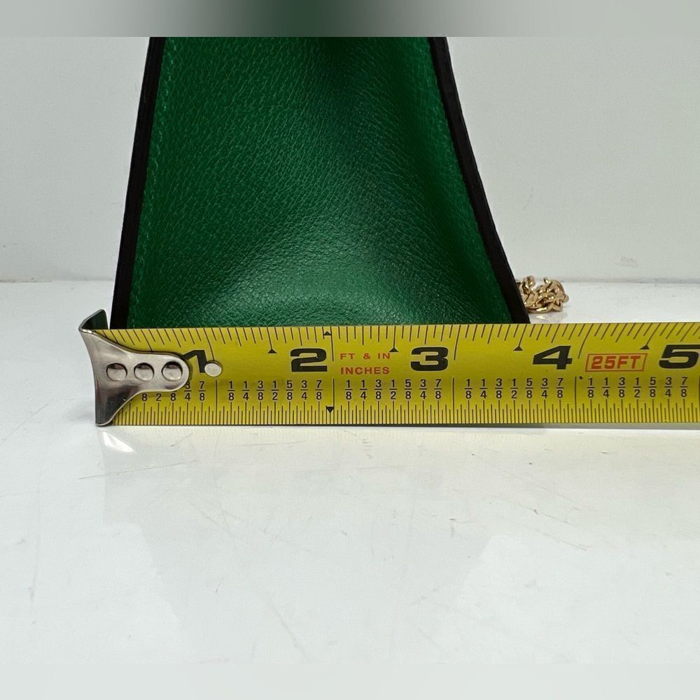 Gucci Linea Ricami Shoulder Bag Embroidered Leather Green Cat - Picture 13 of 13